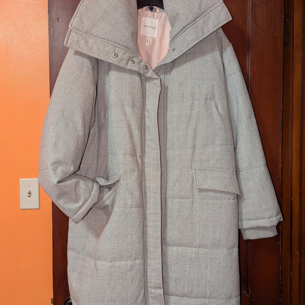 Avec Les Filles Gray Puffer Jacket